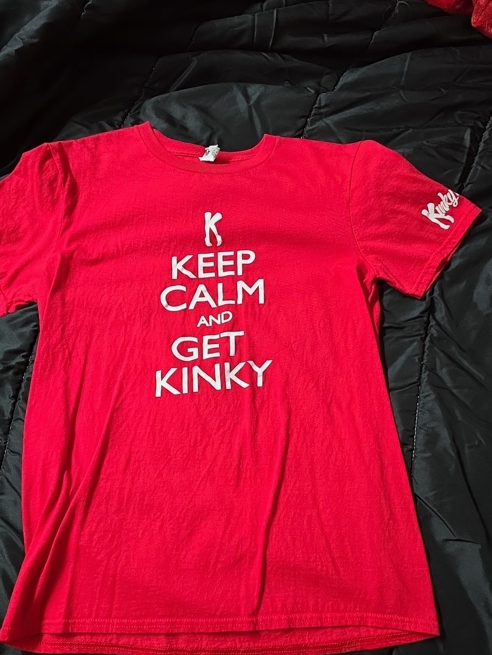 Anvil Red Keep Calm And Get Kinky Graphic Tee